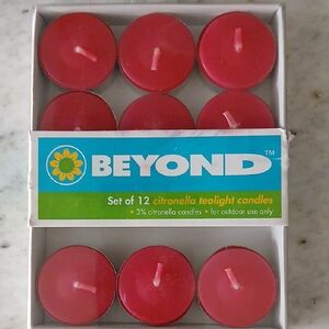 Set Of 9 New 3% Citronella Tealight Candles Bed Bath And Beyond Hot Pink